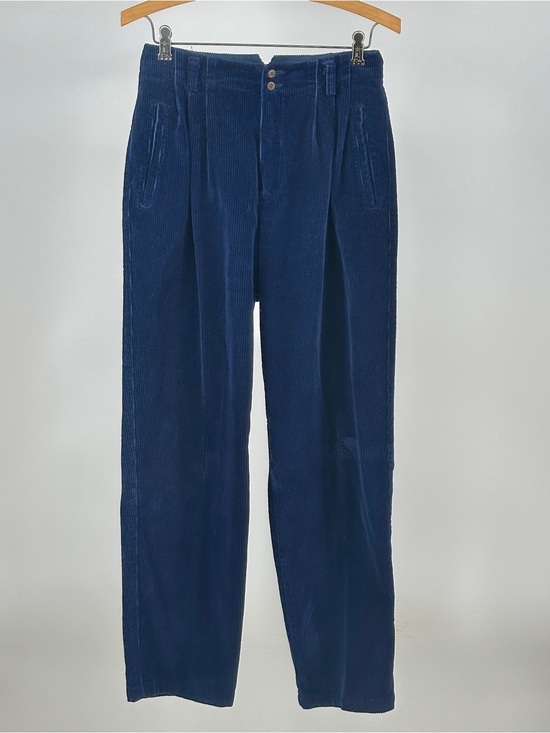 Liz Claiborne Pants - Vintage Women’s 8P Liz Claiborne Wide Wale Corduroy Trousers in Navy Blue